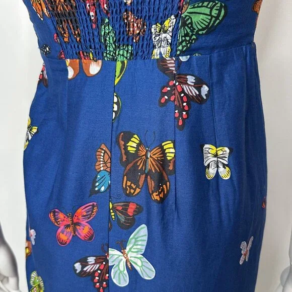 Anthropologie Nathalie Lete Paris Strapless Butterfly A-Line Mini Dress Size 0 - Picture 11 of 15